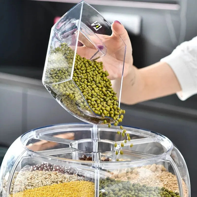 Distributeur de grains rotatif à 360°